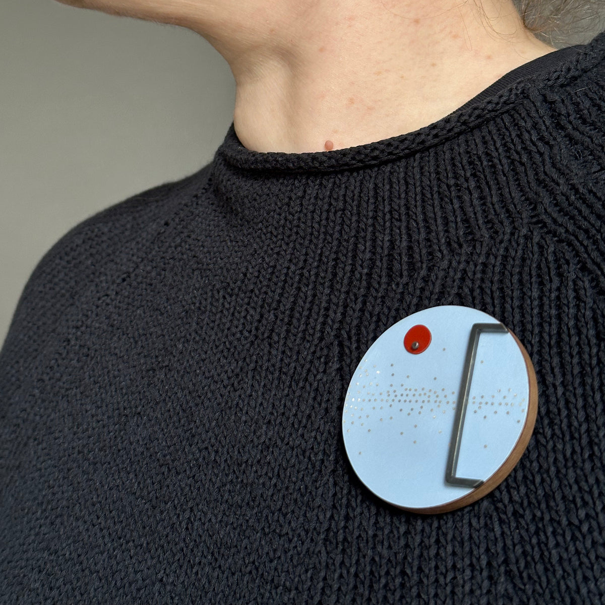 Peaceful blue brooch