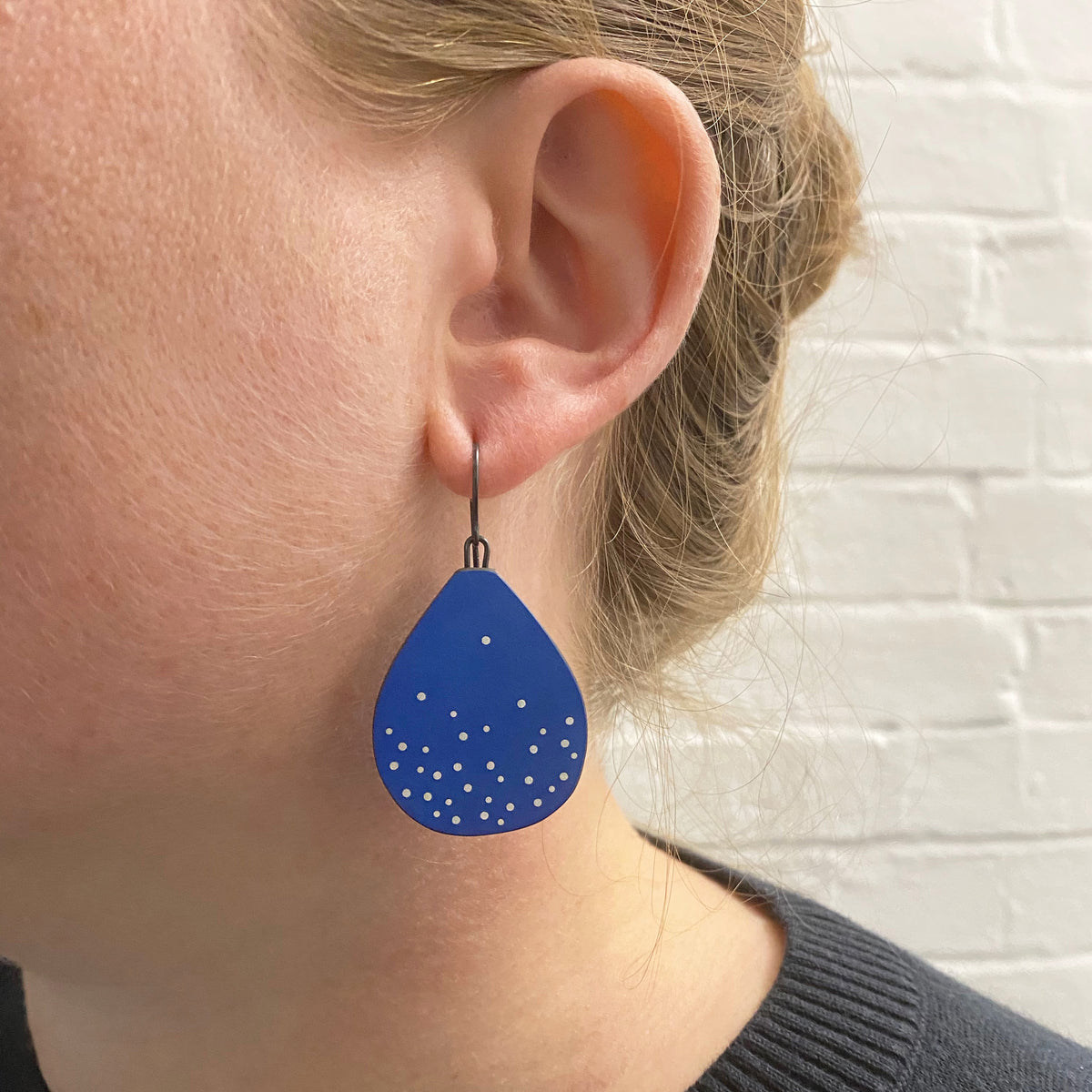 Bulb earrings - cobalt blue