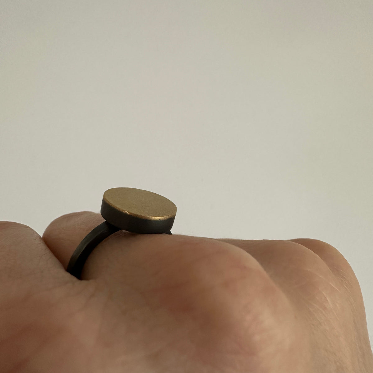 Gold topped ring