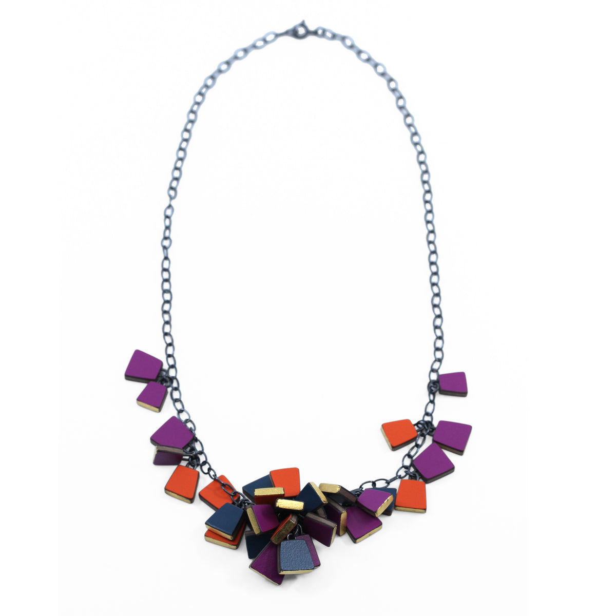 Colourful cluster necklace