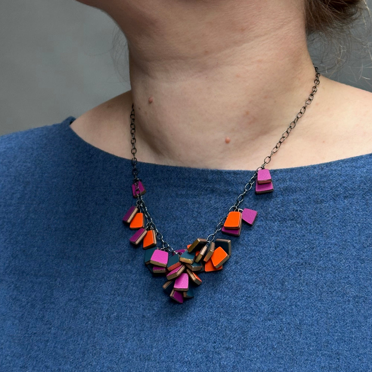 Colourful cluster necklace