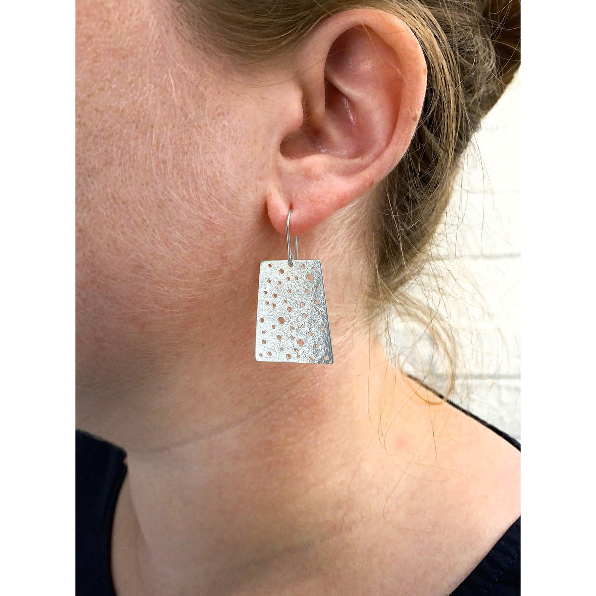 Silver dot earrings