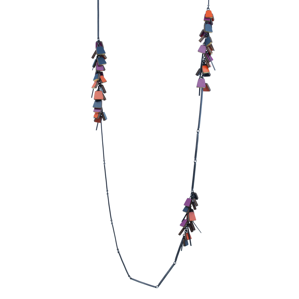 Extra long bell cluster necklace