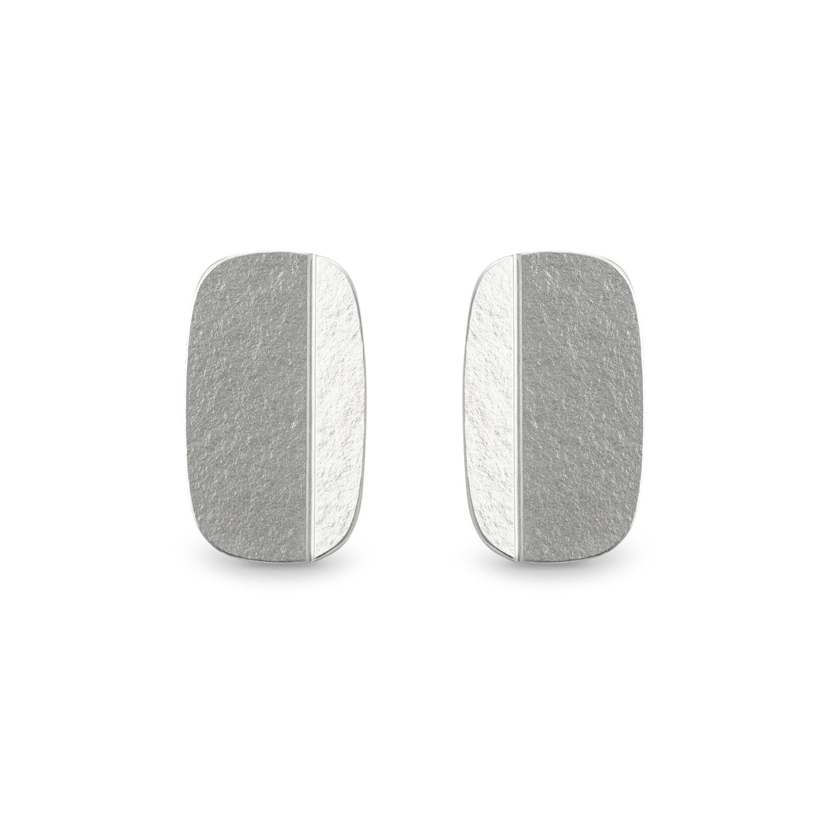 Small oblong fold earrings