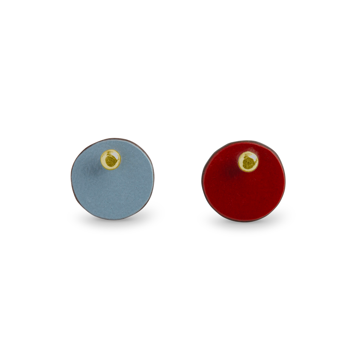 Tiny circle earrings - gold