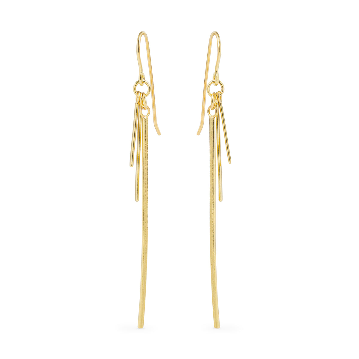 Gold linear earrings