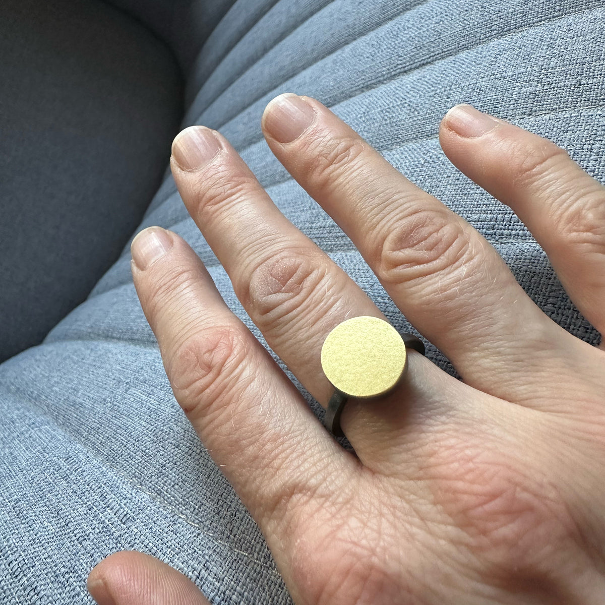 Gold topped ring