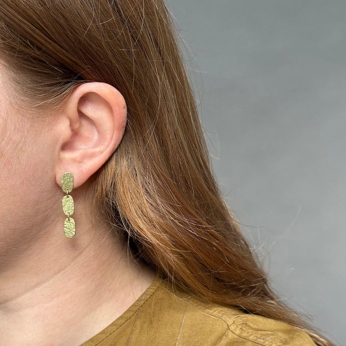 Oblong earrings - three