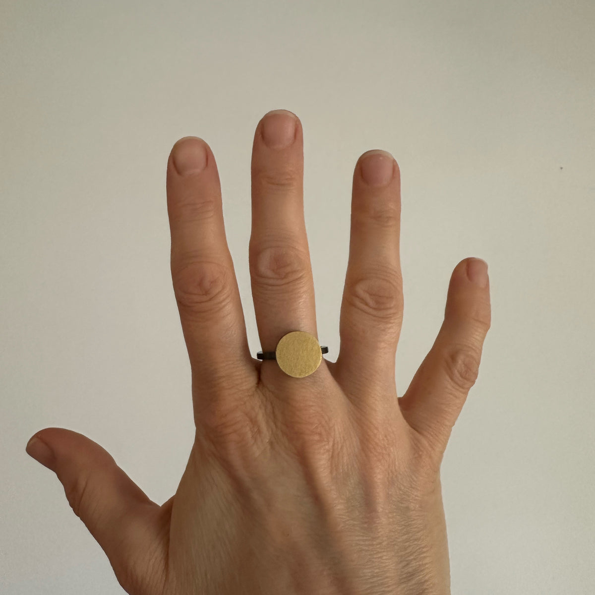 Gold topped ring