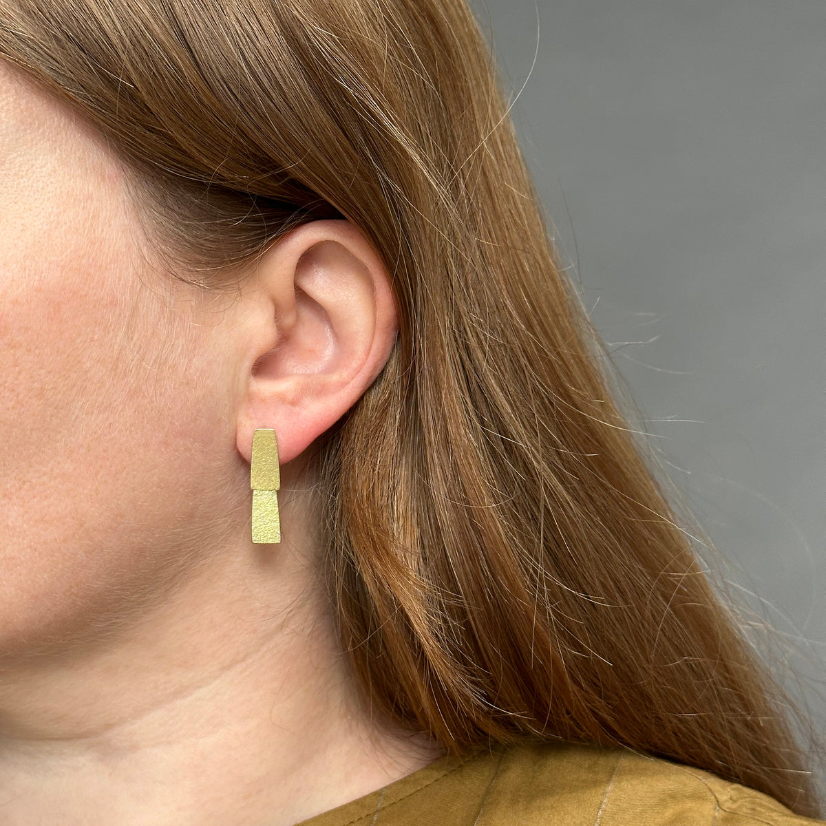 Two tier stud earrings