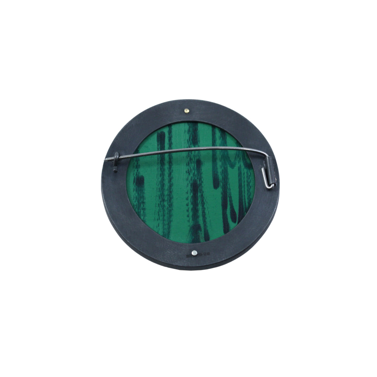 Circular green canopy brooch