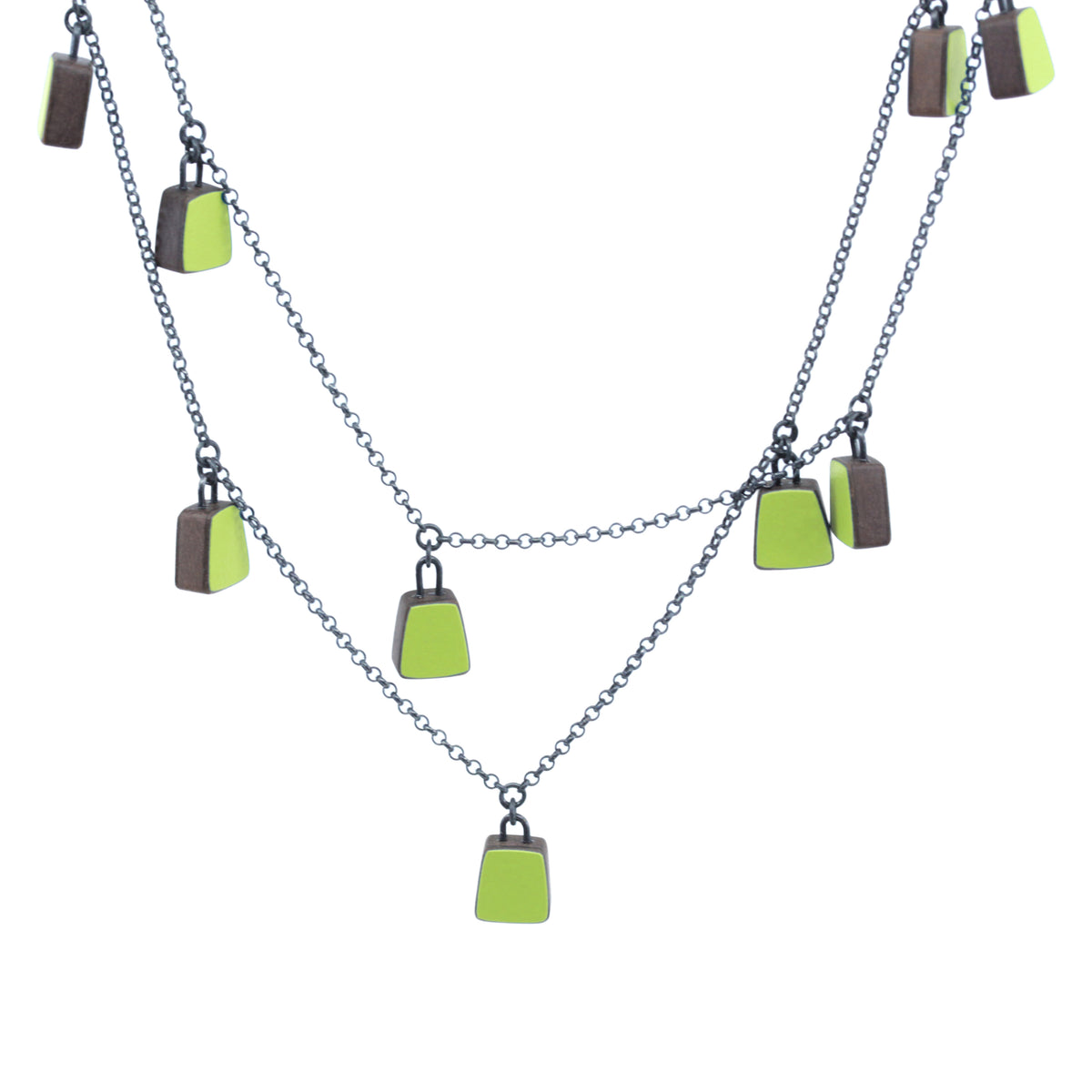 Long bell necklace - single colour