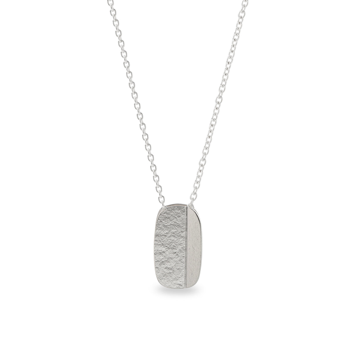 Double oblong fold pendant