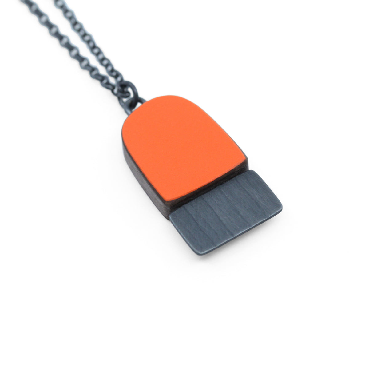 Minimalist stripe pendant - orange
