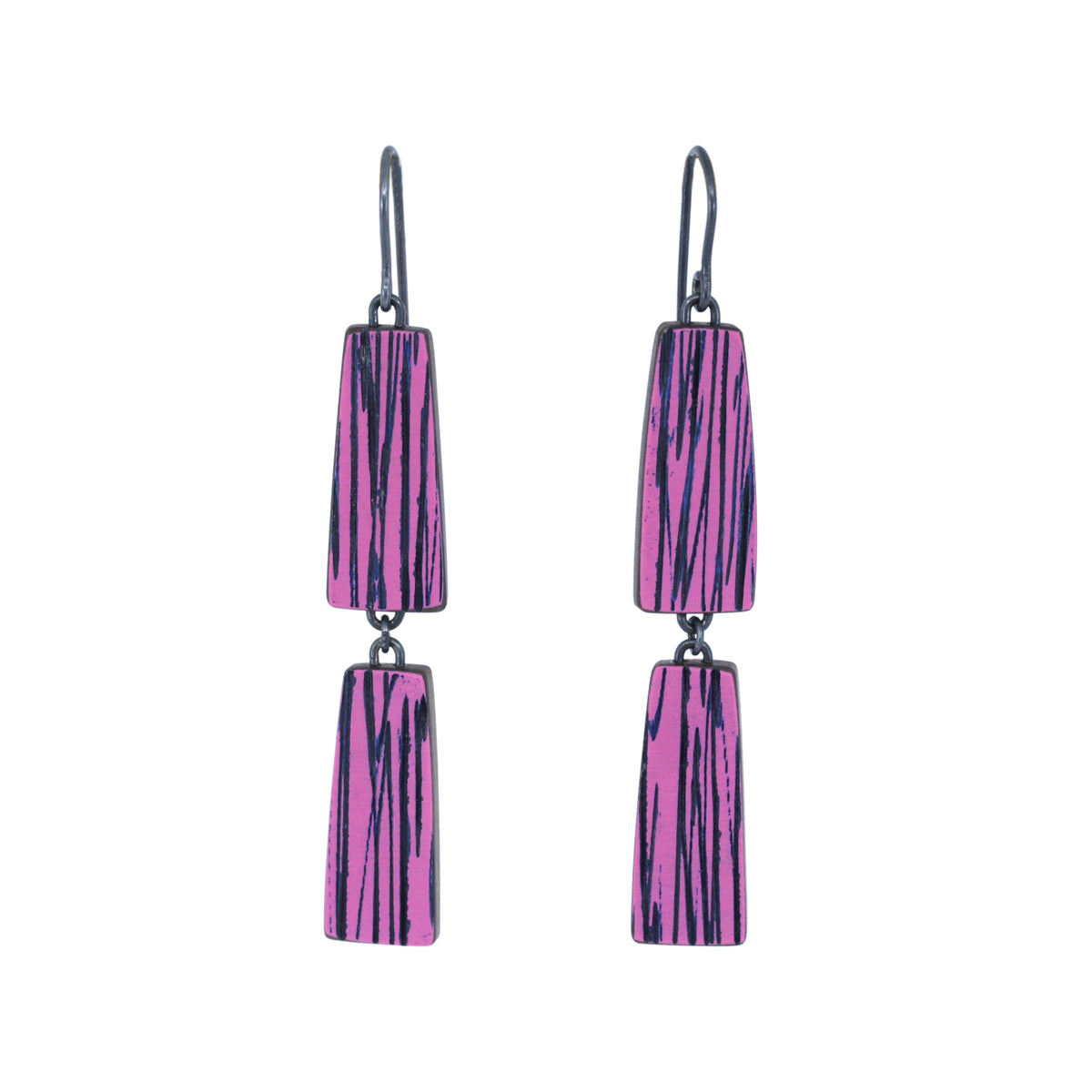 Two tier sgraffito earrings