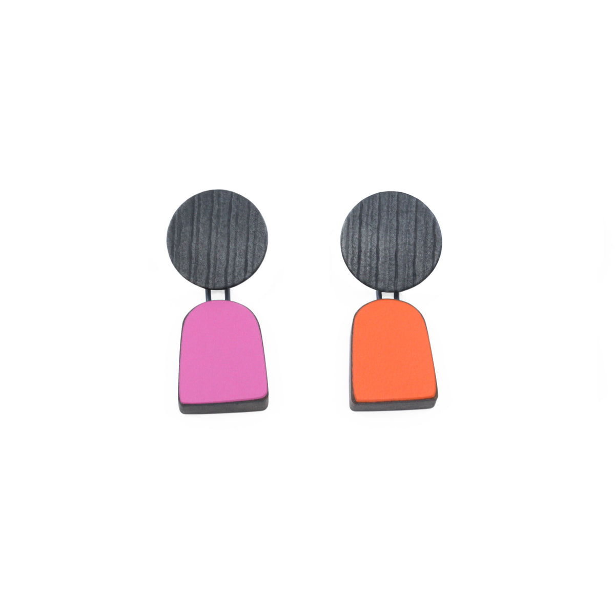 Colourful reversible stud earrings