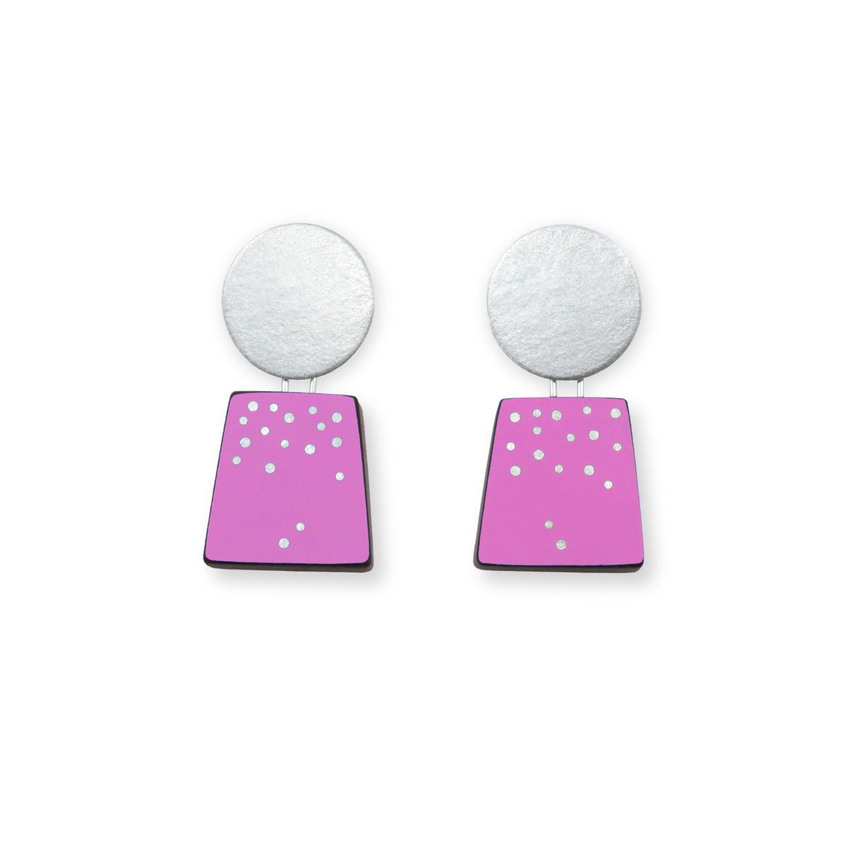 Tapered drop earrings - cobalt blue