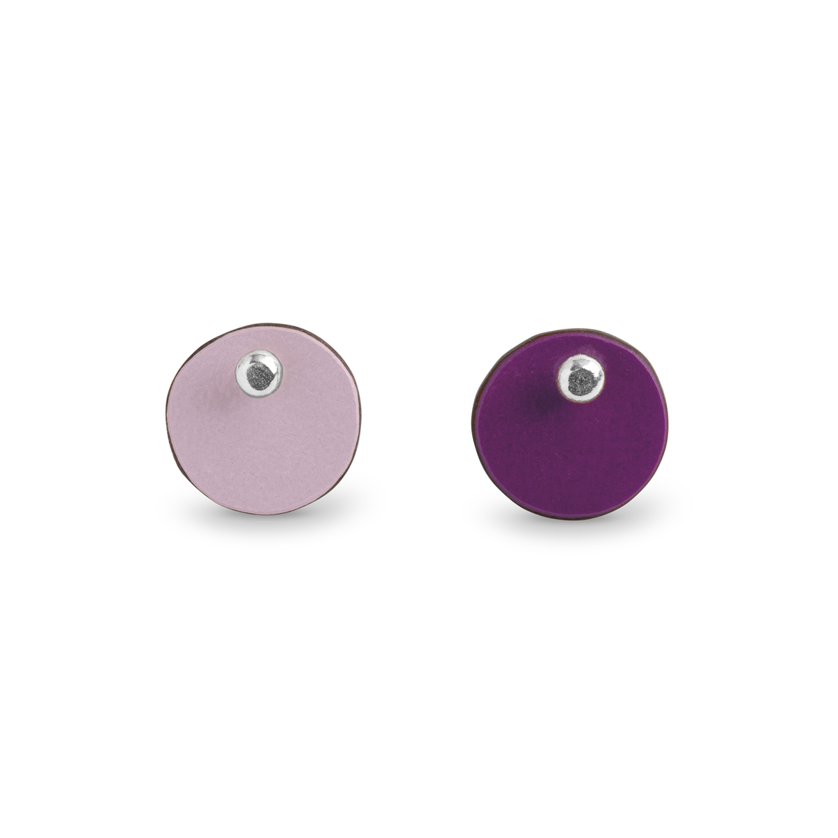Tiny circle earrings - reversible