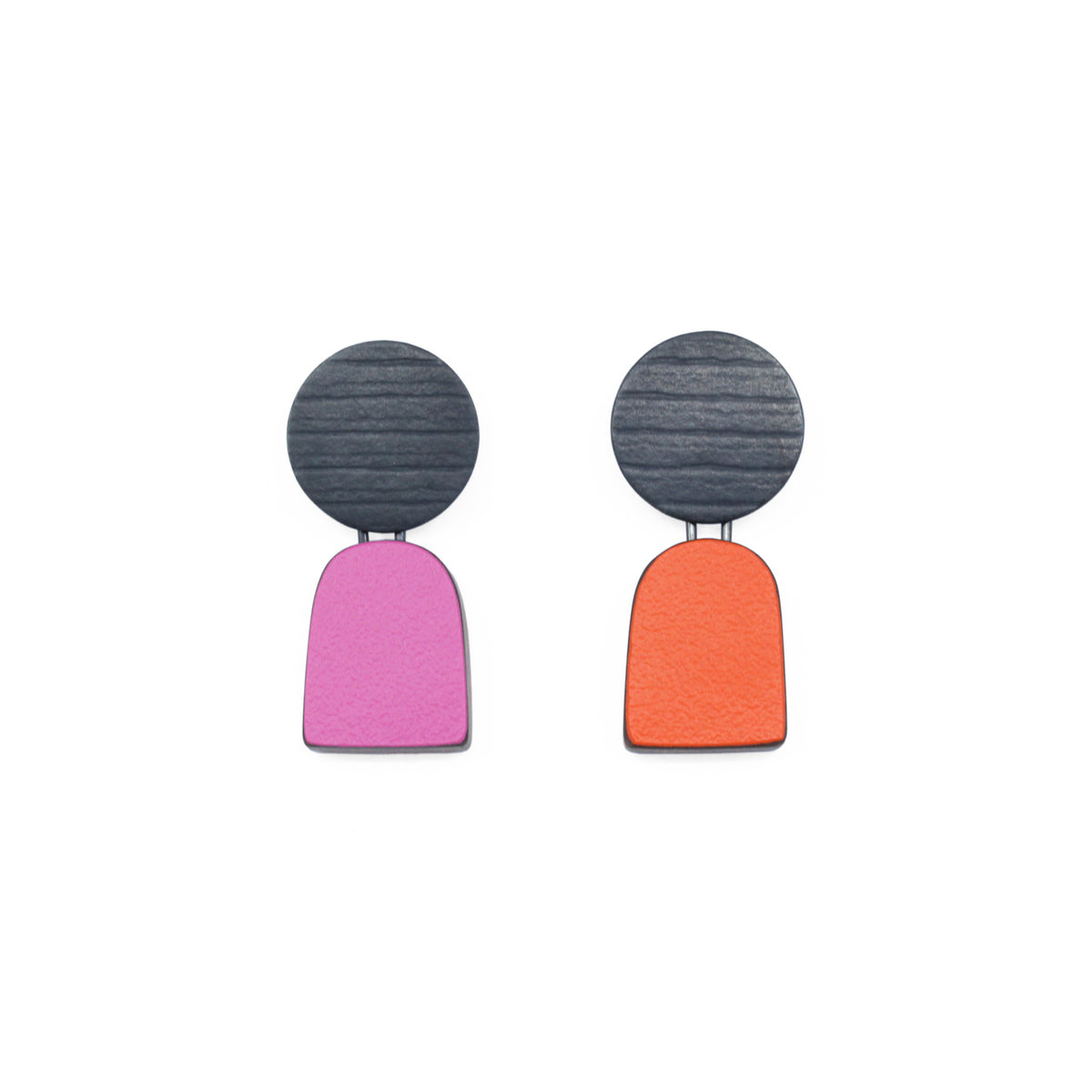 Colourful reversible stud earrings