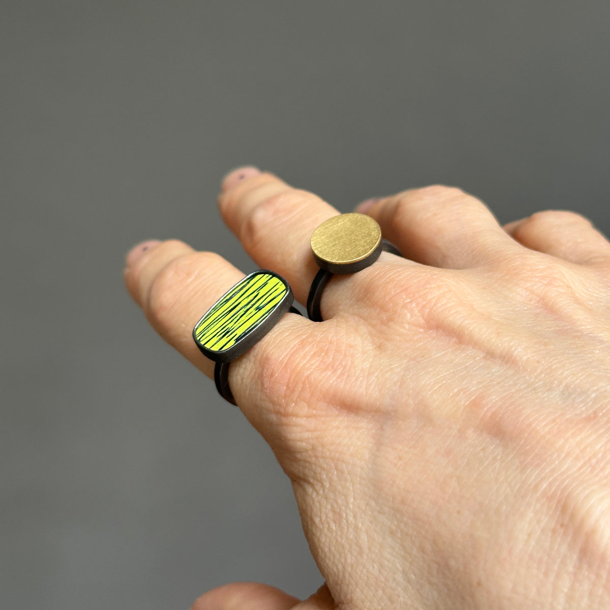 Gold topped ring