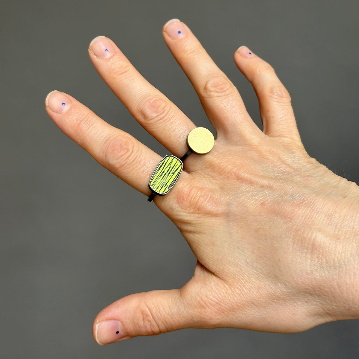 Gold topped ring