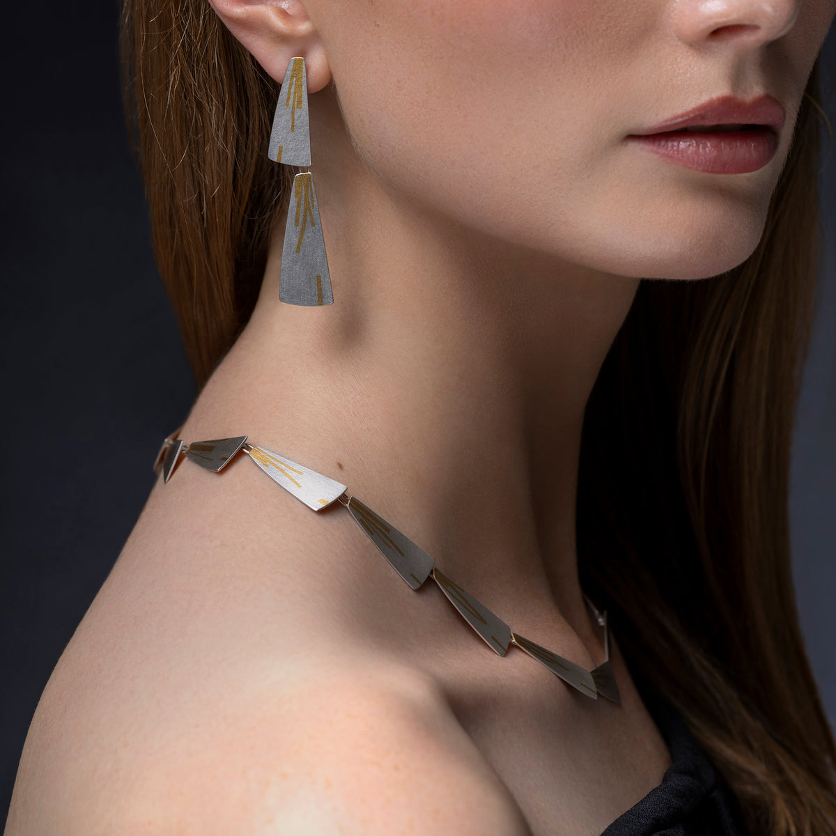 Flight stream necklace - silver