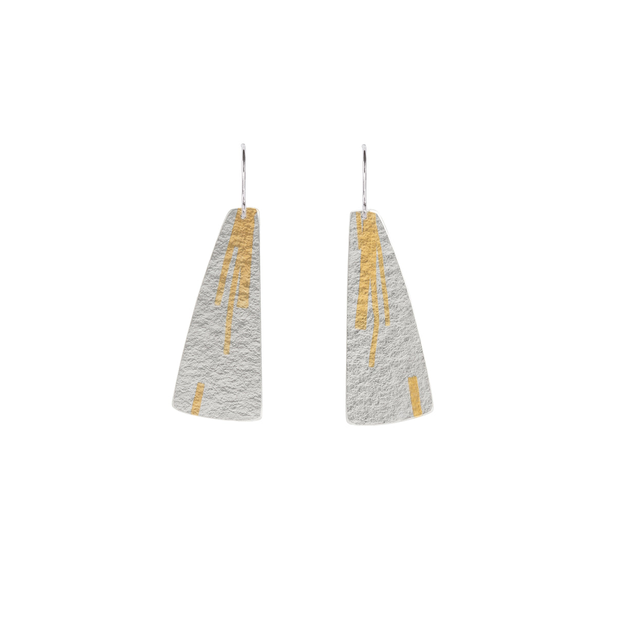 Flight stream earrings - silver