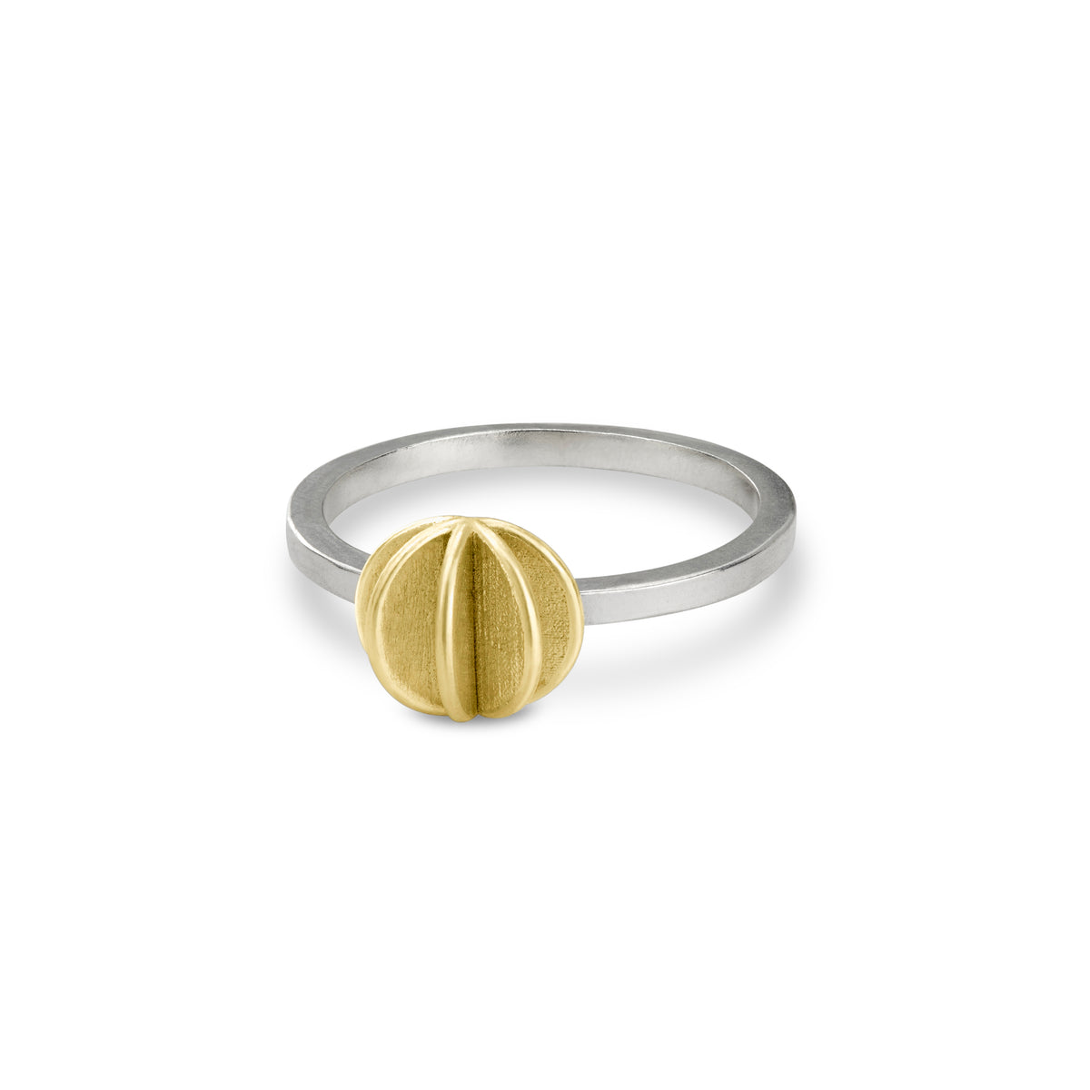 Quintet ring - silver and gold