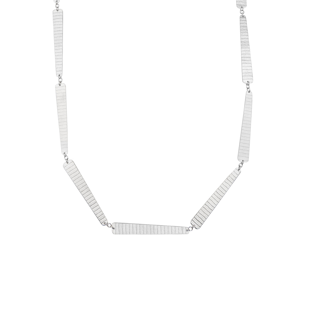 Long stripe necklace - silver