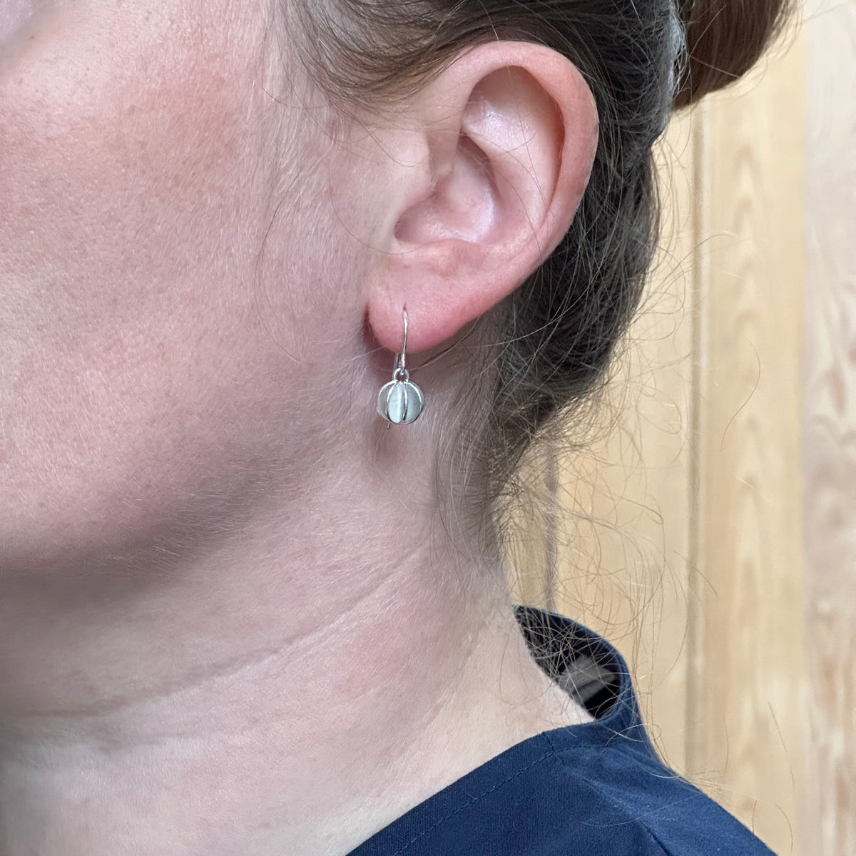 Quintet drop earrings - silver