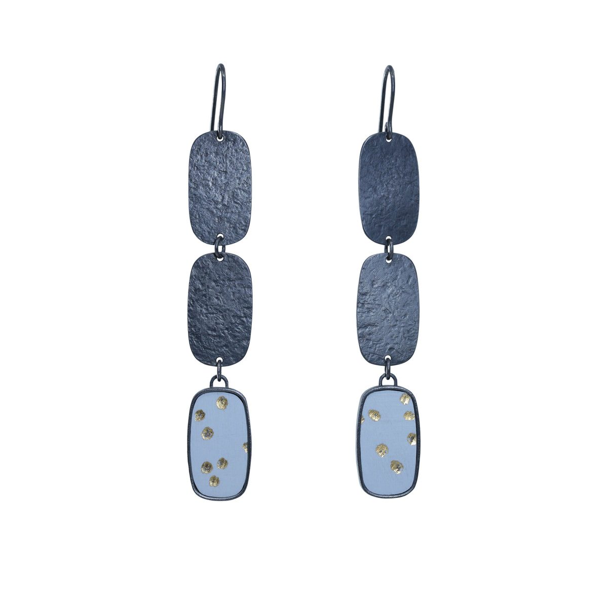 Triple oblong earrings