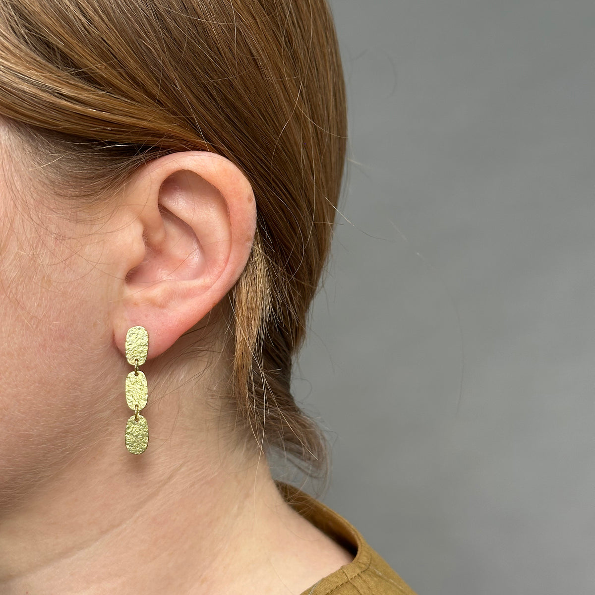 Oblong earrings - three
