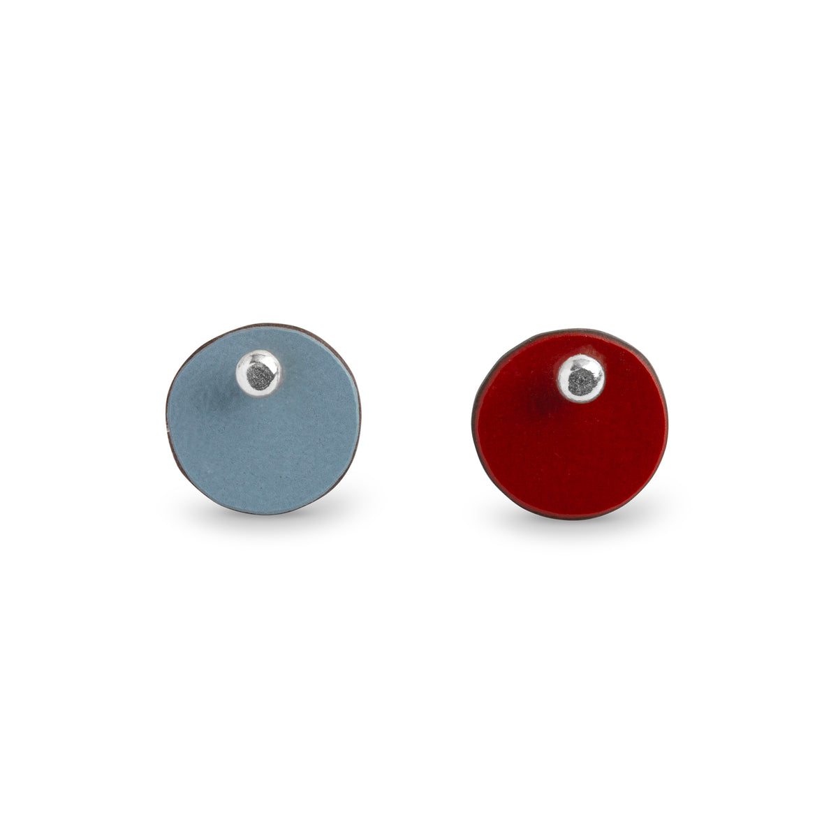 Tiny circle earrings - reversible