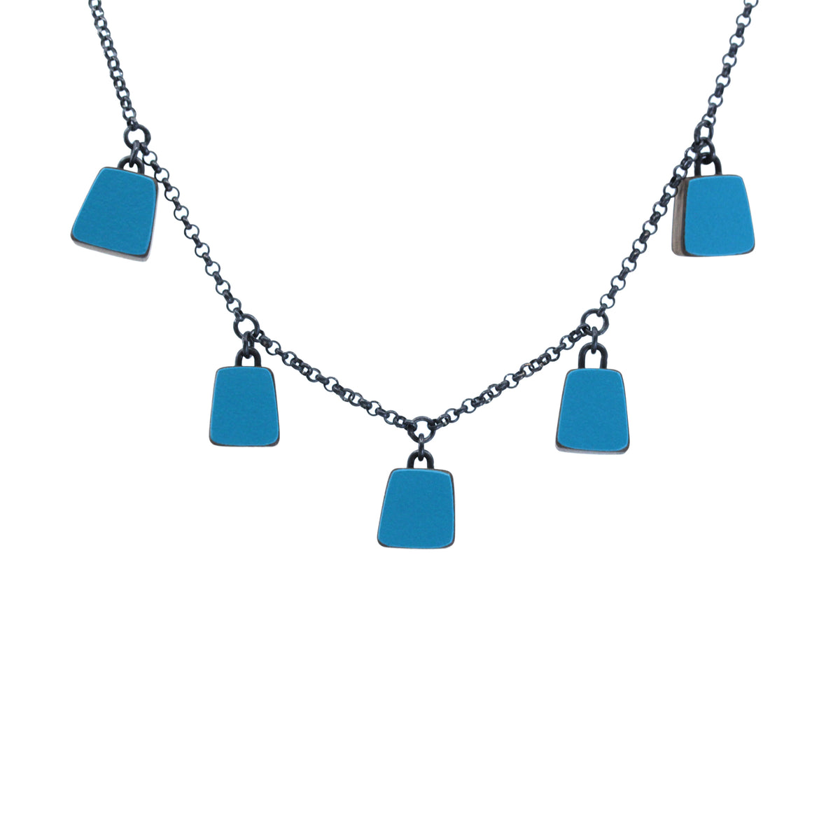 Five bell necklace - reversible