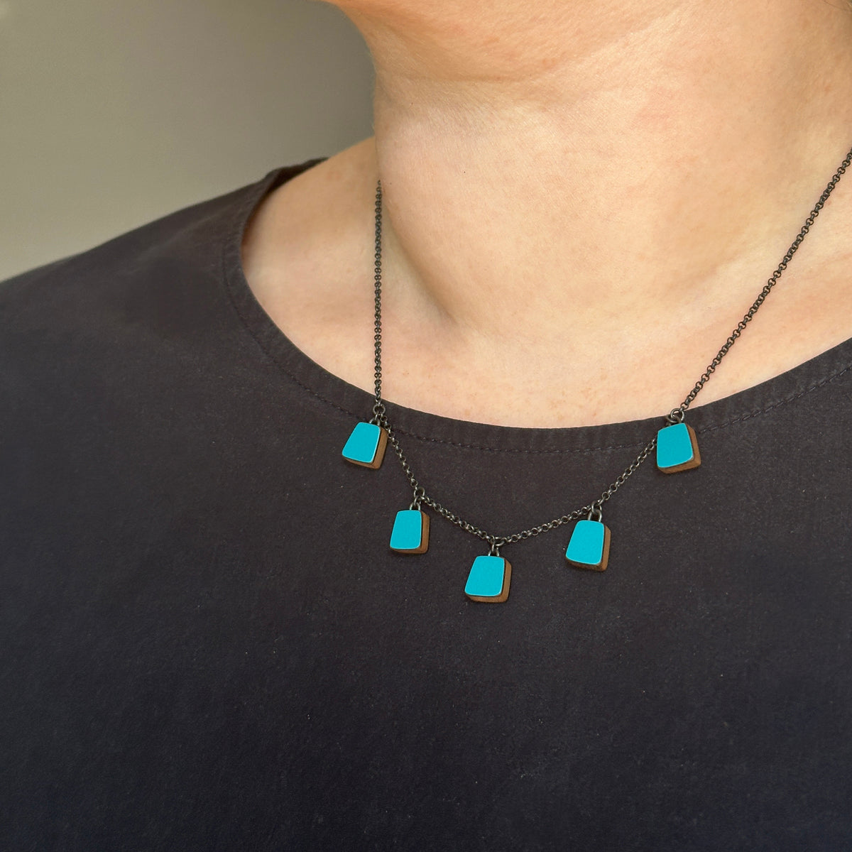 Five bell necklace - reversible