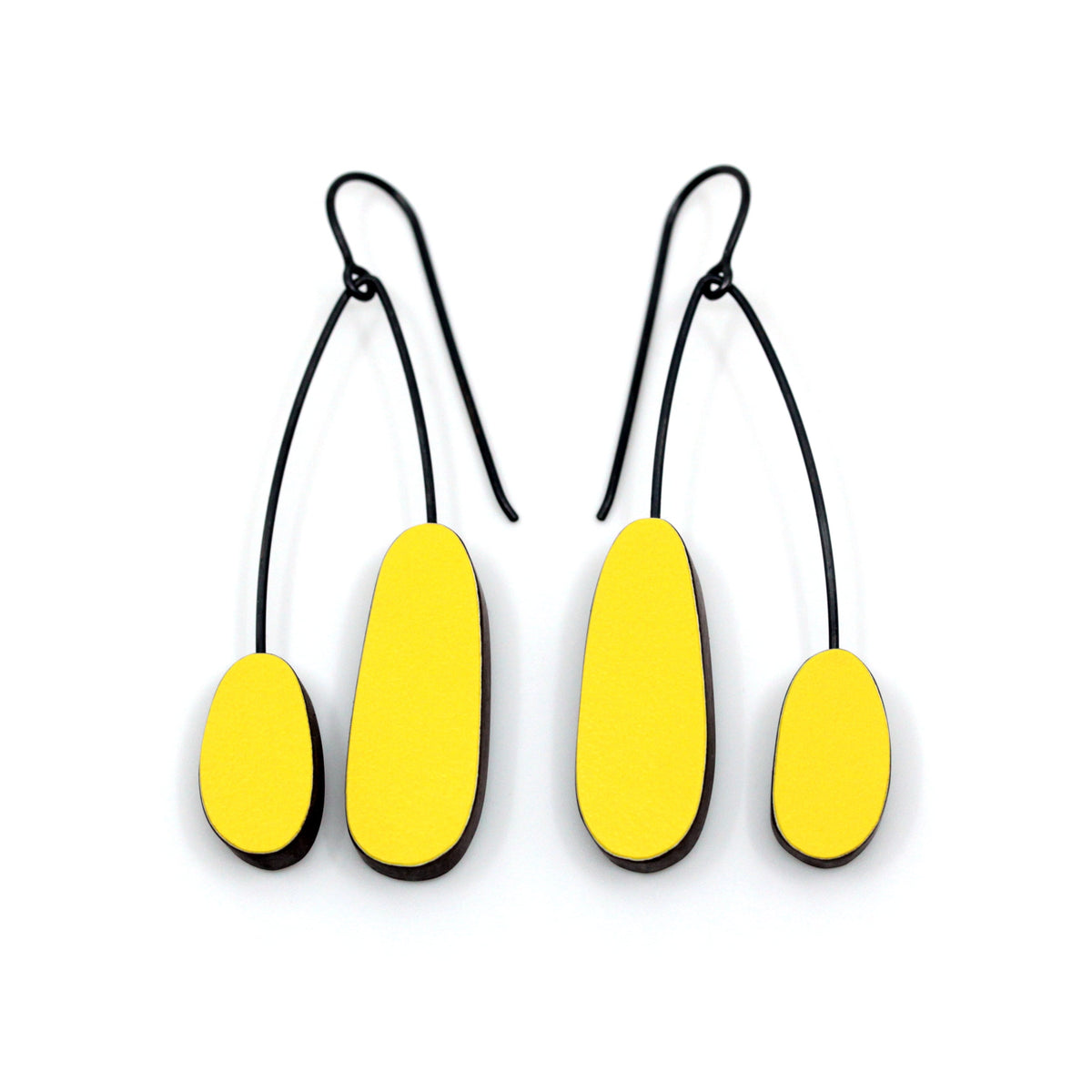 Orb earrings - yellow