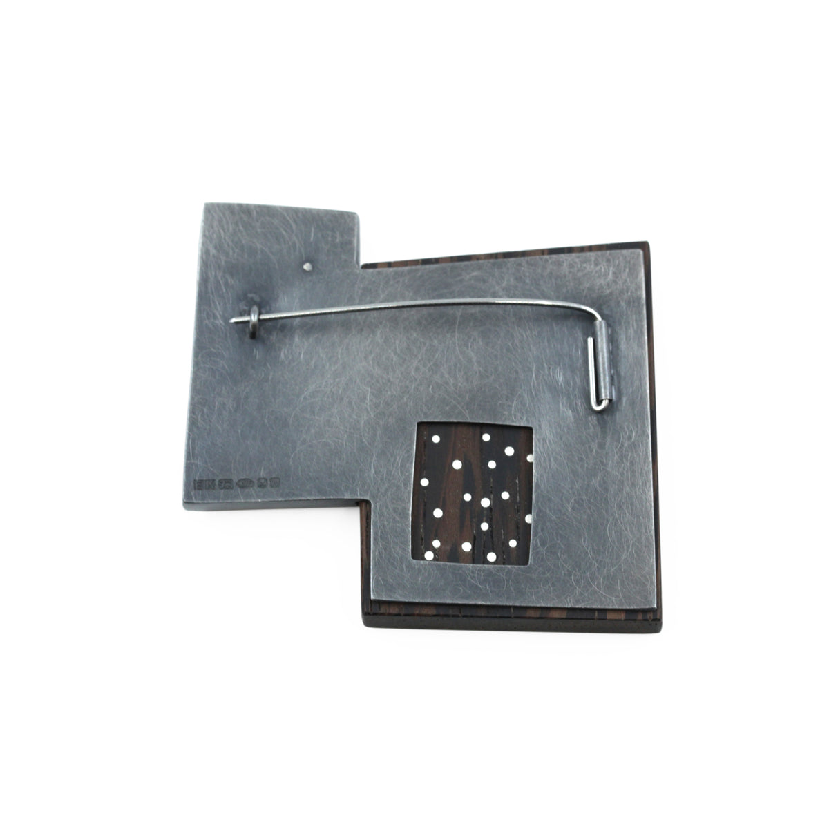 Denim industrial brooch