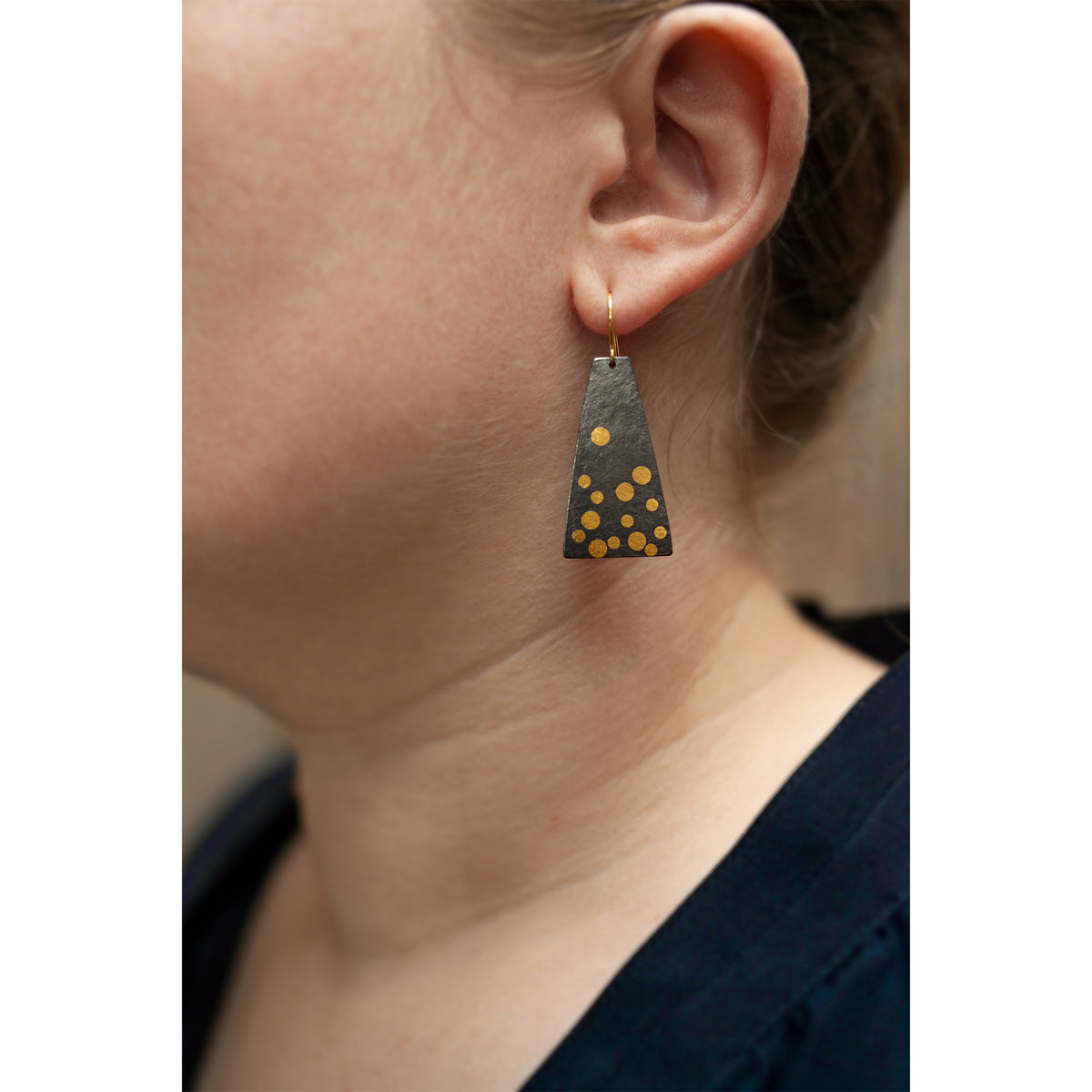 Gold dot earrings