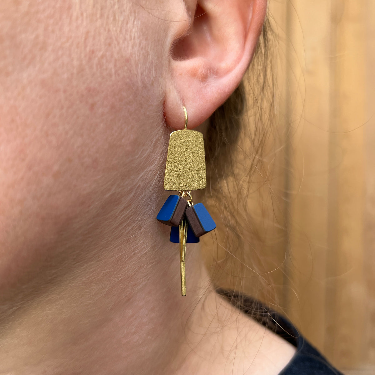 Bell cluster earrings - gold