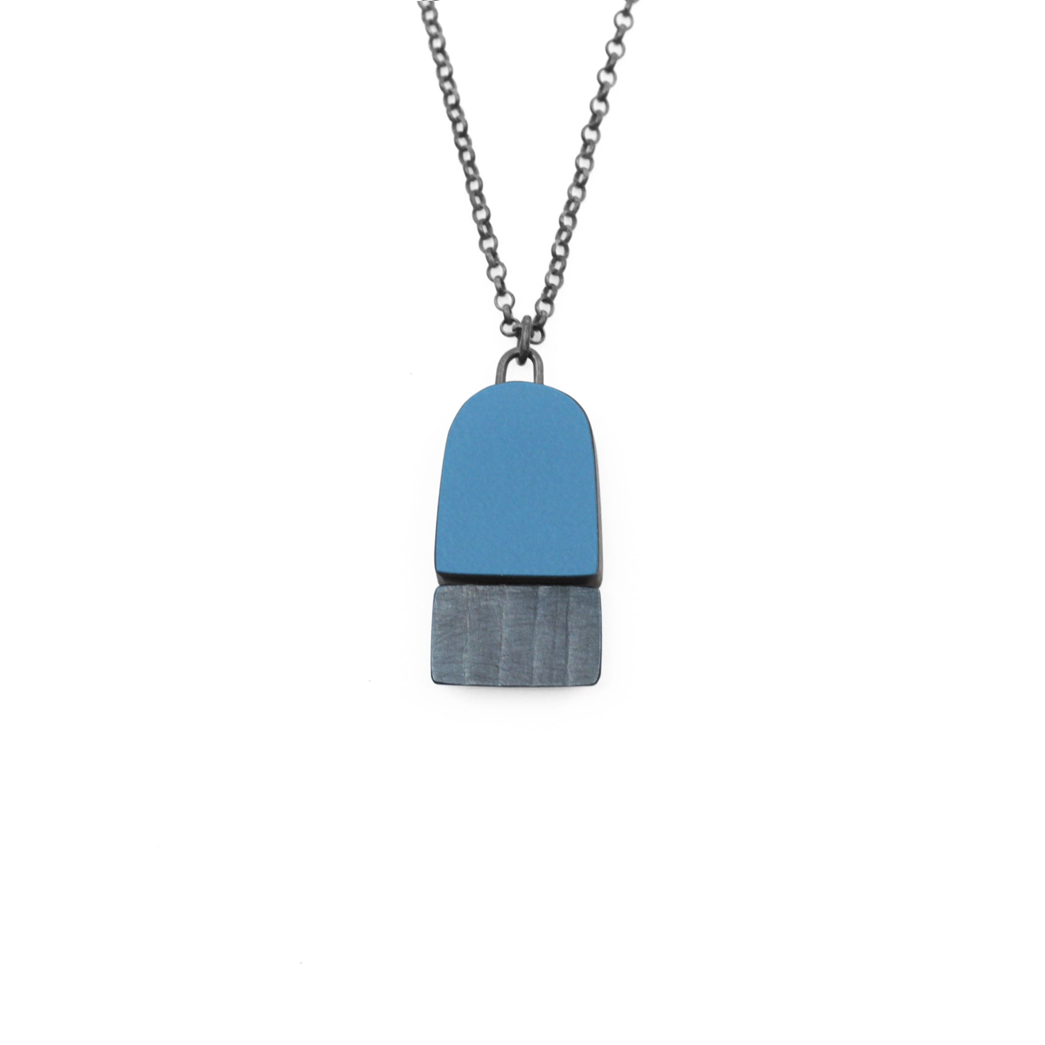 Minimalist stripe pendant teal Emily Kidson